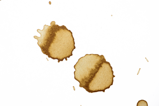 Coffee splatter spray, png stock photo file cut out and isolated on a transparent background