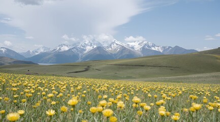 Fototapeta premium meadow with dandelions