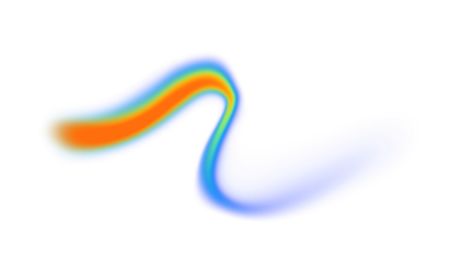Abstract colorful swirling heat map, isolated on a transparent png background