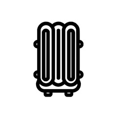 Heating radiator icon vector illustration for central heating system and home comfort and warmth isolated art