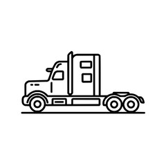 Semi truck vector illustration for transport logistics delivery and freight industry icon 18 wheeler