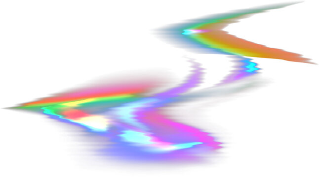 Vibrant light streak. Colorful spectrum trail. Fluid distortion shape - Powered by Adobe