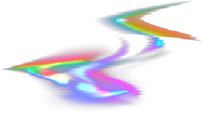 Vibrant light streak. Colorful spectrum trail. Fluid distortion shape