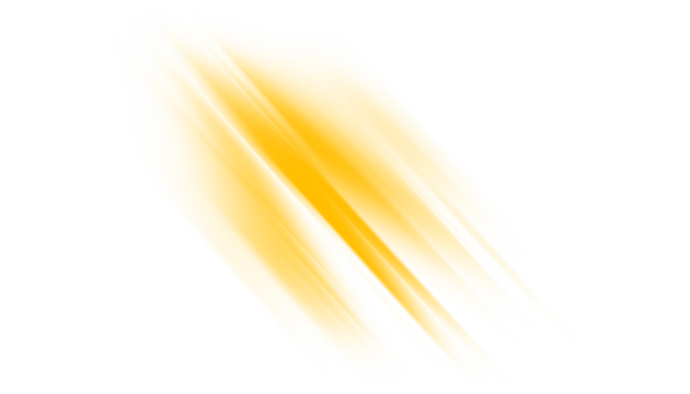 Abstract yellow light effect on transparent background. Diagonal beams