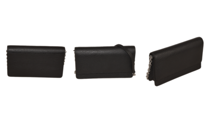 Set of  Women's classic black handbag, fashion bag transparent background, fashion purse handbag, fashionable stylish shoulder bag mockup, leather woman's bag