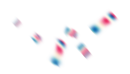 Motion blurred colorful gradient lines. Dynamic geometric art element.