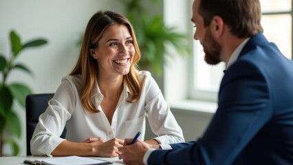 A pair of people sharing a moment together over a meal or conversation