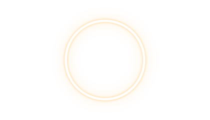 Round frame light effect on transparent grid background