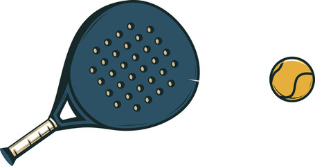 Padel Racket With Tennis Ball