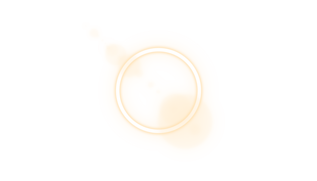 Round frame light effect, glittering on transparent grid background