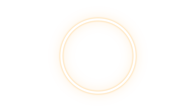 Round frame light effect on transparent grid background