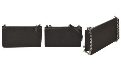 Set of  Women's classic black handbag, fashion bag transparent background, fashion purse handbag, fashionable stylish shoulder bag mockup, leather woman's bag