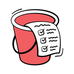 Shopping checklist icon representing task list in online shopping