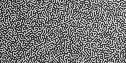 Diffusion reaction seamless vector pattern. Natural seamless line pattern. Linear design with biological shapes. Reaction-diffusion or truing pattern formation. abstract truing organic wallpaper.	