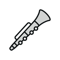 Clarinet icon for colorful and detailed jazz and orchestra artwork.