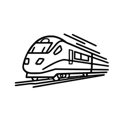 High speed train vector illustration railway transport travel modern train design public transportation 100