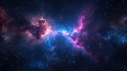 A stunning cosmic nebula showcasing vibrant colors and light.