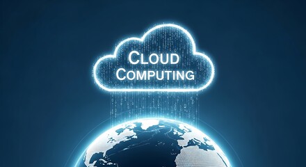 Cloud Computing Concept - Global Network and Data Storage Solutions.