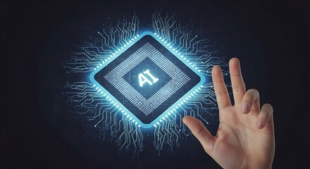 Artificial Intelligence - A Hand Reaching for the Future of Technology.