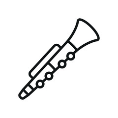 Clarinet icon for elegant jazz and performance visuals.
