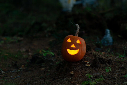 ハロウィンのカボチャ行灯