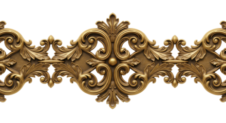 Golden Ornament Detail: A close-up view unveils an ornate, gilded architectural element with intricate details, showcasing the artistry of design and the enduring allure of luxury and sophistication.