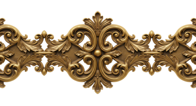 Golden Ornament Detail: A close-up view unveils an ornate, gilded architectural element with intricate details, showcasing the artistry of design and the enduring allure of luxury and sophistication.