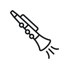 Clarinet icon for minimalist music and orchestra design themes.