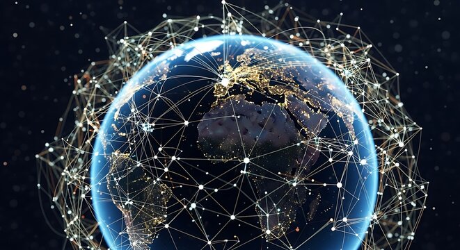 Global Network Connectivity - A Vision of Interconnectedness and Technology.
