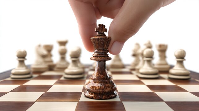 Hand moving chess king