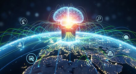 Global Artificial Intelligence Network Connecting the World.