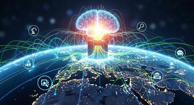 Global Artificial Intelligence Network Connecting the World.