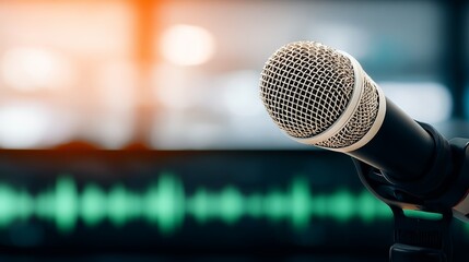 Professional microphone for studio sound recording record clear crisp audio with professional studio equipment