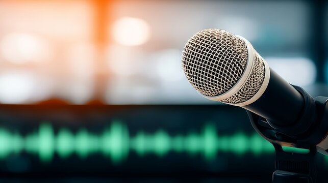 Professional microphone for studio sound recording record clear crisp audio with professional studio equipment