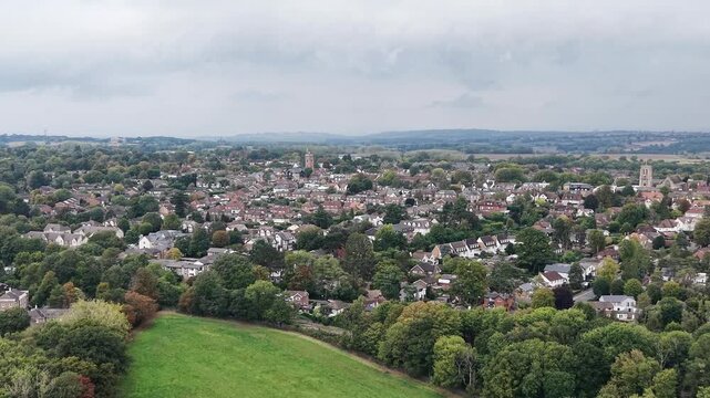 Epping Town centre Essex UK drone,aerial