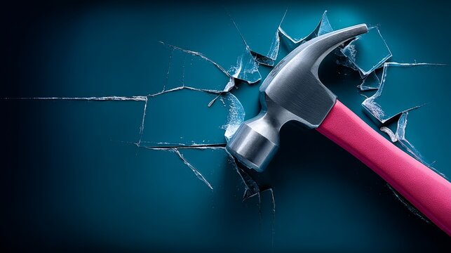 Pink handle hammer essential diy tool for home improvement ergonomic pink handle hammer versatile for home repair tasks