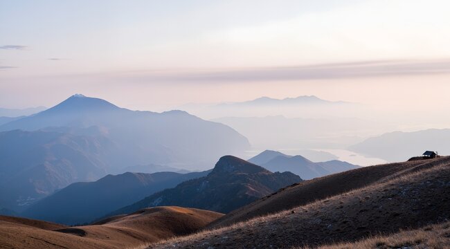 sunrise in the mountains