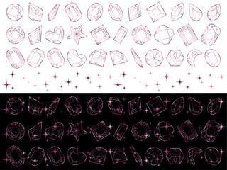 カットガラス、光、3ピンク