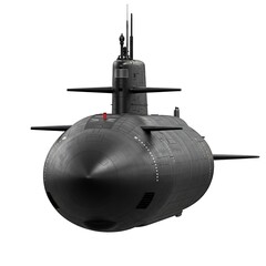 Front View of a Submarine - Naval Power and Underwater Technology.