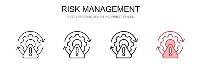 Risk Management in 4 different styles vector illustration