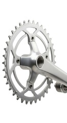 Bicycle Crankset Closeup View.