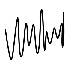 Heartbeat Line Style Doodle