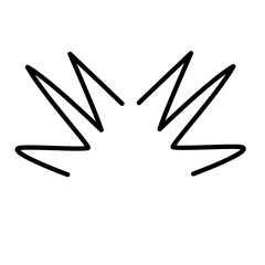 Hand-Drawn Blast Doodle - Bomb Explosion Doodle