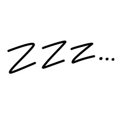 Hand-Drawn ZZZ Sleep Doodle - ZZZ Symbol Doodle