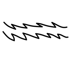 Obraz premium Hand-Drawn Wave Line Doodle, Wavy Doodle