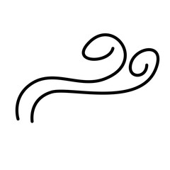 Obraz premium Hand-Drawn Breeze Doodle - Air Flow
