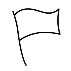 Hand-Drawn Flag Doodle