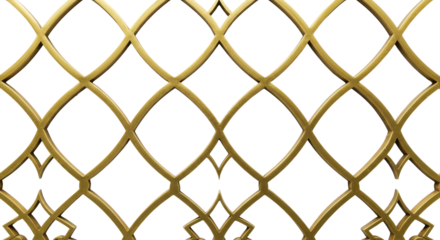 Ornate Golden Grille: An elegant, repeating pattern of intricate golden grillwork. The design creates a captivating visual texture and embodies luxury and refinement. 