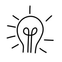 Hand-Drawn Bulb Lighting Drawing Doodle