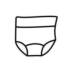 Hand-Drawn Baby Underpants Doodle